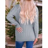 image:imageZESICA Long Sleeve Button Down Open Front Cable Knit Cardigan SweatersGrey