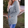 image:imageZESICA Long Sleeve Button Down Open Front Cable Knit Cardigan SweatersGrey