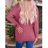 image:imageZESICA Long Sleeve Button Down Open Front Cable Knit Cardigan SweatersMaroon