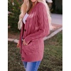 image:imageZESICA Long Sleeve Button Down Open Front Cable Knit Cardigan SweatersMaroon