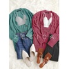 image:imageZESICA Long Sleeve Button Down Open Front Cable Knit Cardigan SweatersMaroon