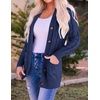 image:imageZESICA Long Sleeve Button Down Open Front Cable Knit Cardigan SweatersNavy