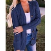 image:imageZESICA Long Sleeve Button Down Open Front Cable Knit Cardigan SweatersNavy