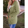 image:imageZESICA Long Sleeve Button Down Open Front Cable Knit Cardigan SweatersOlive