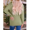 image:imageZESICA Long Sleeve Button Down Open Front Cable Knit Cardigan SweatersOlive