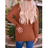 image:imageZESICA Long Sleeve Button Down Open Front Cable Knit Cardigan SweatersRust