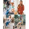 image:imageZESICA Long Sleeve Button Down Open Front Cable Knit Cardigan SweatersRust