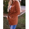 image:imageZESICA Long Sleeve Button Down Open Front Cable Knit Cardigan SweatersRust
