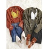 image:imageZESICA Long Sleeve Button Down Open Front Cable Knit Cardigan SweatersRust