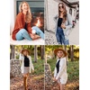image:imageZESICA Long Sleeve Button Down Open Front Cable Knit Cardigan SweatersRust