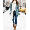 image:imageZESICA Long Sleeve Button Down Open Front Cable Knit Cardigan SweatersSage