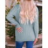 image:imageZESICA Long Sleeve Button Down Open Front Cable Knit Cardigan SweatersSage