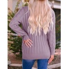 image:imageZESICA Long Sleeve Button Down Open Front Cable Knit Cardigan SweatersTaro