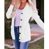 image:imageZESICA Long Sleeve Button Down Open Front Cable Knit Cardigan SweatersWhite