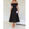 image:imageZESICA Summer 2026 Off Shoulder Cocktail Dresses for WomenBlack