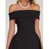 image:imageZESICA Summer 2026 Off Shoulder Cocktail Dresses for WomenBlack
