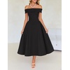 image:imageZESICA Summer 2026 Off Shoulder Cocktail Dresses for WomenBlack