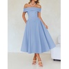 image:imageZESICA Summer 2026 Off Shoulder Cocktail Dresses for WomenBlue