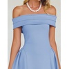 image:imageZESICA Summer 2026 Off Shoulder Cocktail Dresses for WomenBlue