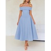 image:imageZESICA Summer 2026 Off Shoulder Cocktail Dresses for WomenBlue