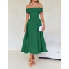 image:imageZESICA Summer 2026 Off Shoulder Cocktail Dresses for WomenGreen