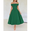 image:imageZESICA Summer 2026 Off Shoulder Cocktail Dresses for WomenGreen