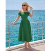 image:imageZESICA Summer 2026 Off Shoulder Cocktail Dresses for WomenGreen