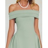 image:imageZESICA Summer 2026 Off Shoulder Cocktail Dresses for WomenLight Green