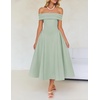 image:imageZESICA Summer 2026 Off Shoulder Cocktail Dresses for WomenLight Green
