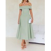 image:imageZESICA Summer 2026 Off Shoulder Cocktail Dresses for WomenLight Green
