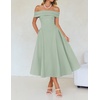 image:imageZESICA Summer 2026 Off Shoulder Cocktail Dresses for WomenLight Green