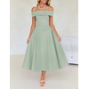 image:imageZESICA Summer 2026 Off Shoulder Cocktail Dresses for WomenLight Green