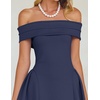 image:imageZESICA Summer 2026 Off Shoulder Cocktail Dresses for WomenNavy
