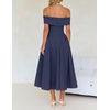 image:imageZESICA Summer 2026 Off Shoulder Cocktail Dresses for WomenNavy