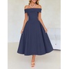 image:imageZESICA Summer 2026 Off Shoulder Cocktail Dresses for WomenNavy
