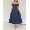 image:imageZESICA Summer 2026 Off Shoulder Cocktail Dresses for WomenNavy