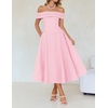 image:imageZESICA Summer 2026 Off Shoulder Cocktail Dresses for WomenPink