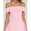 image:imageZESICA Summer 2026 Off Shoulder Cocktail Dresses for WomenPink