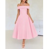 image:imageZESICA Summer 2026 Off Shoulder Cocktail Dresses for WomenPink
