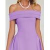 image:imageZESICA Summer 2026 Off Shoulder Cocktail Dresses for WomenPurple