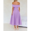 image:imageZESICA Summer 2026 Off Shoulder Cocktail Dresses for WomenPurple