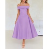 image:imageZESICA Summer 2026 Off Shoulder Cocktail Dresses for WomenPurple