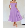 image:imageZESICA Summer 2026 Off Shoulder Cocktail Dresses for WomenPurple