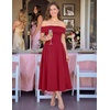 image:imageZESICA Summer 2026 Off Shoulder Cocktail Dresses for WomenRed