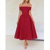 image:imageZESICA Summer 2026 Off Shoulder Cocktail Dresses for WomenRed