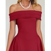image:imageZESICA Summer 2026 Off Shoulder Cocktail Dresses for WomenRed
