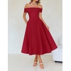 image:imageZESICA Summer 2026 Off Shoulder Cocktail Dresses for WomenRed
