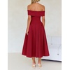 image:imageZESICA Summer 2026 Off Shoulder Cocktail Dresses for WomenRed