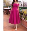 image:imageZESICA Summer 2026 Off Shoulder Cocktail Dresses for WomenRose
