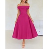 image:imageZESICA Summer 2026 Off Shoulder Cocktail Dresses for WomenRose